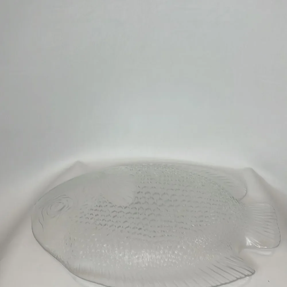 Arcitoc France Fish Serving Platter Plate Textured 15 1/2 In Long 12 1/2 Wide
